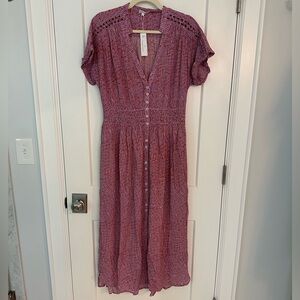 NWT Poupette St Barth Long Becky Dress in Lilac Abori Size M